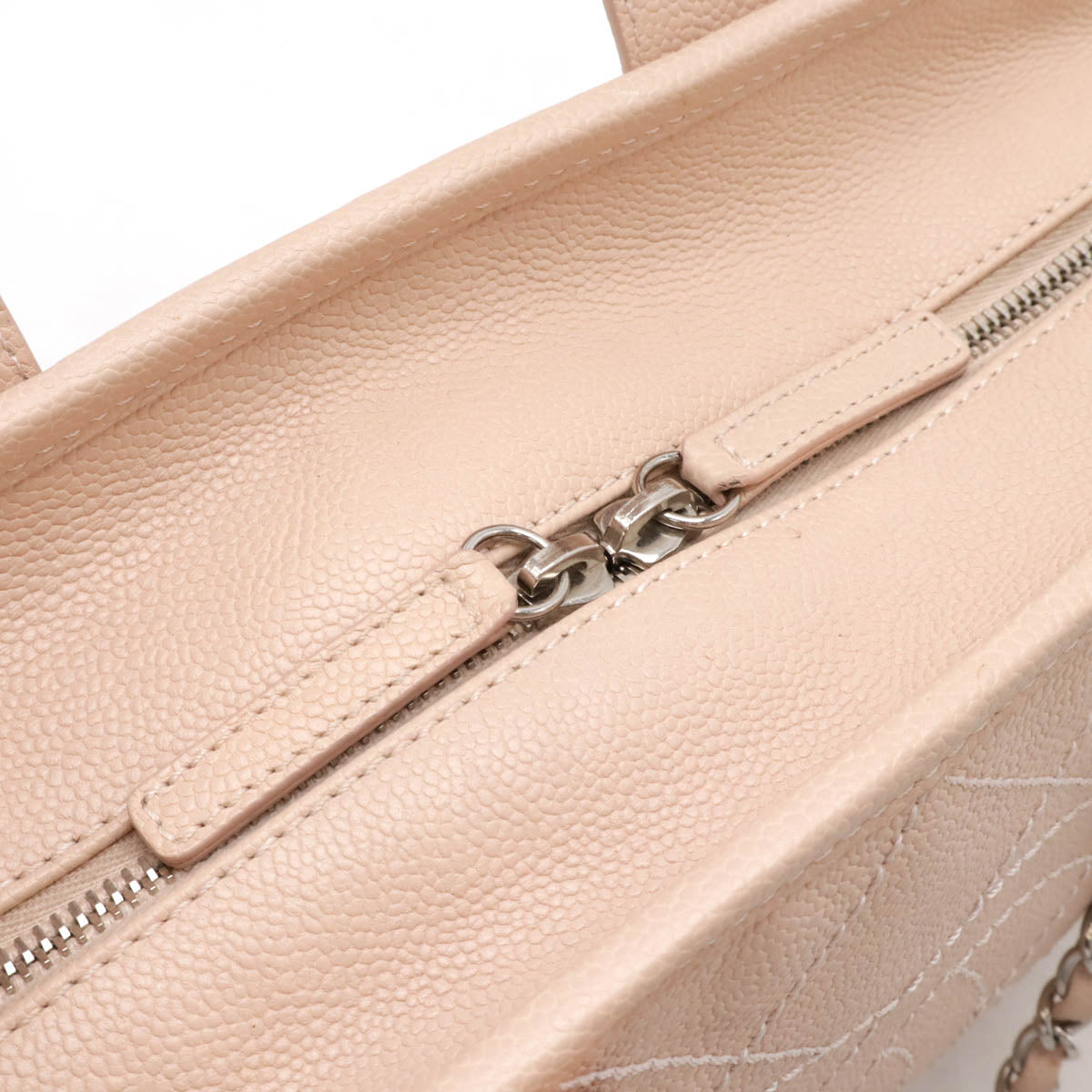 Chanel Caviar Skin Deauville 2way Handbag Classic Flap