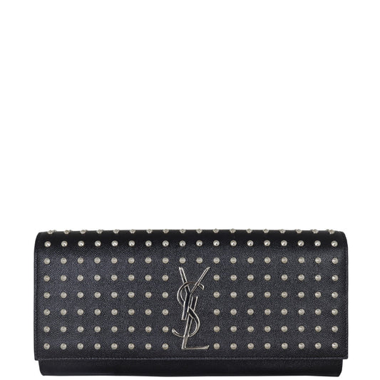 Saint Laurent Monogram Kate Studded Clutch