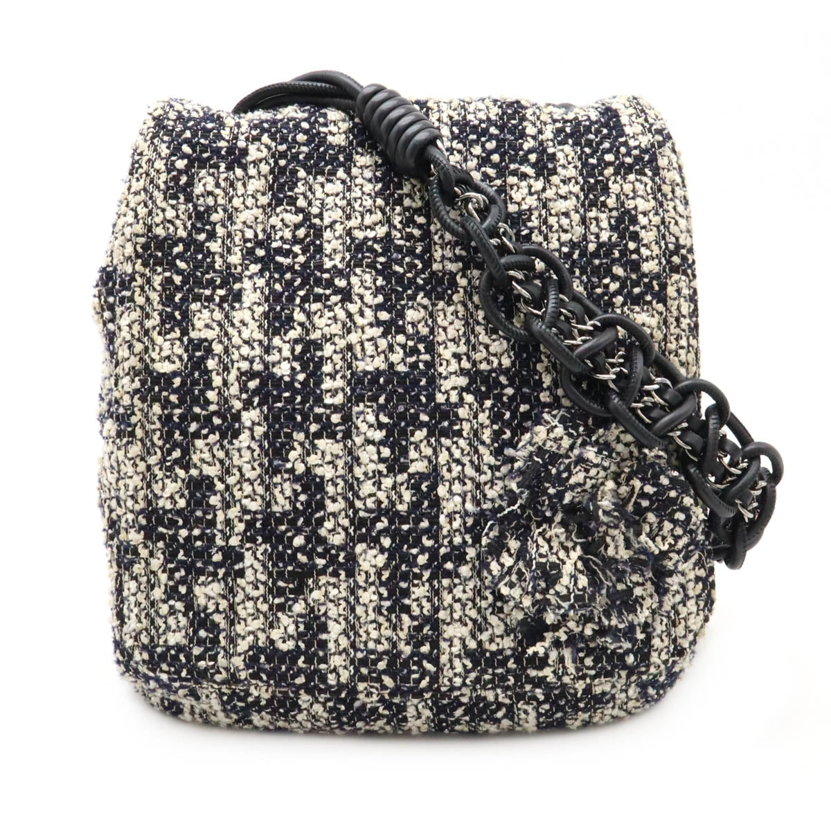 Chanel Tweed Camellia Chain Shoulder Bag Shoulder Bag Classic Flap