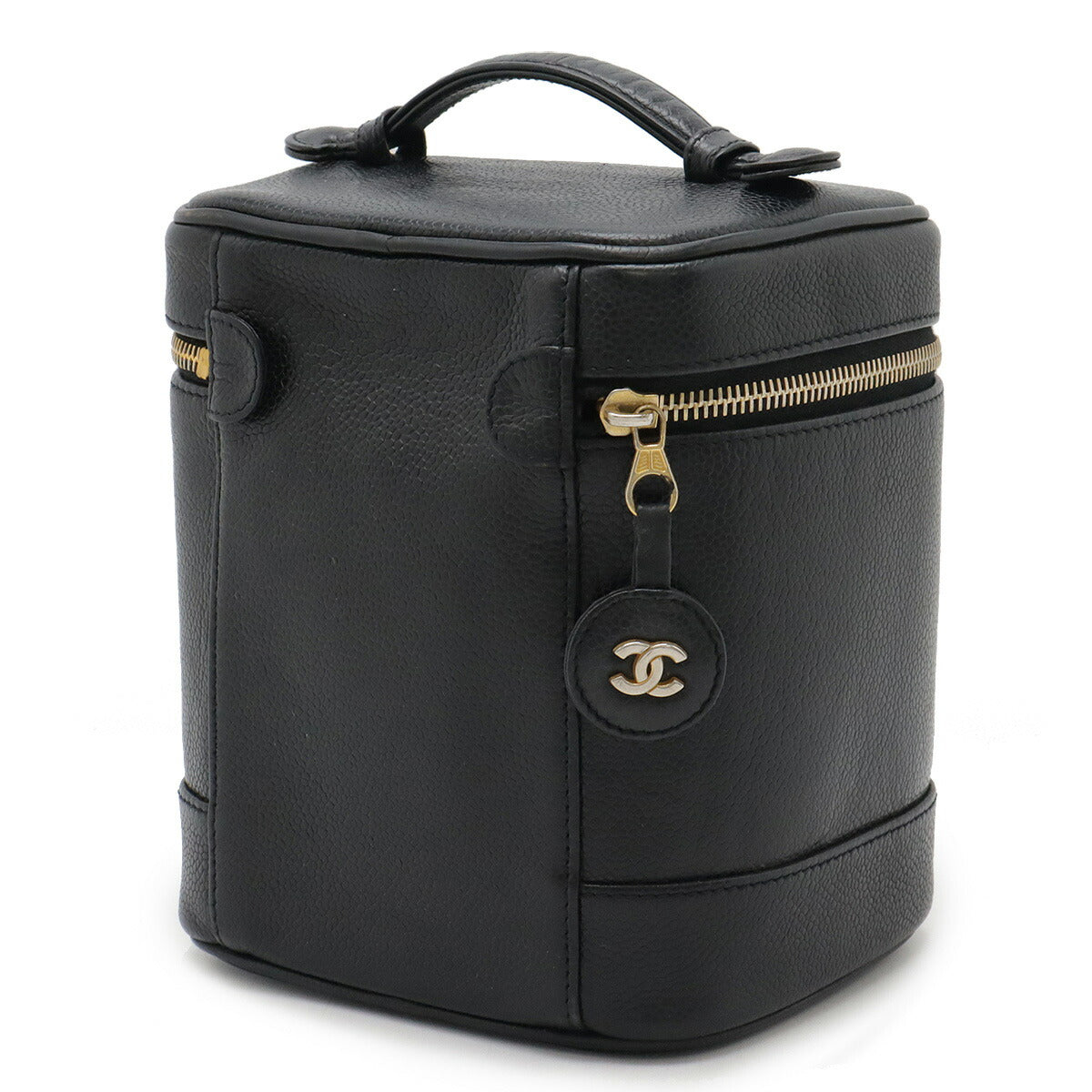 Chanel Coco Mark Caviar Skin Vanity Bag Classic Flap