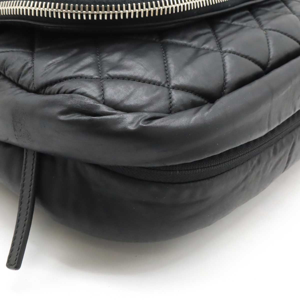Chanel Coated Nylon Leather Coco Cocoon Matelasse 2way Shoulder Bag Classic Flap