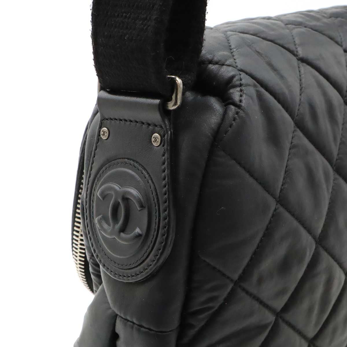 Chanel Coated Nylon Leather Coco Cocoon Matelasse 2way Shoulder Bag Classic Flap