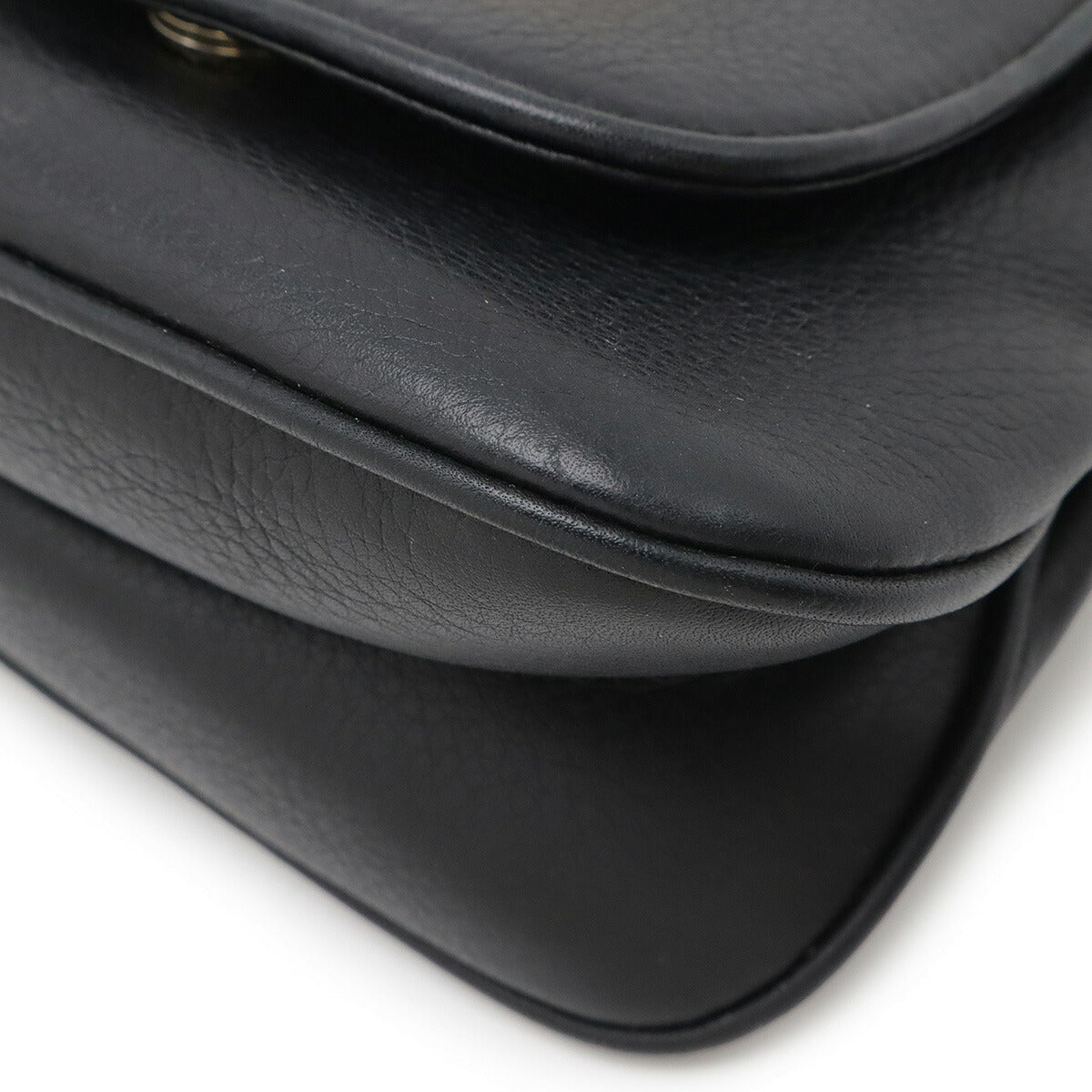 Gucci Double G Detail Leather Shoulder Bag