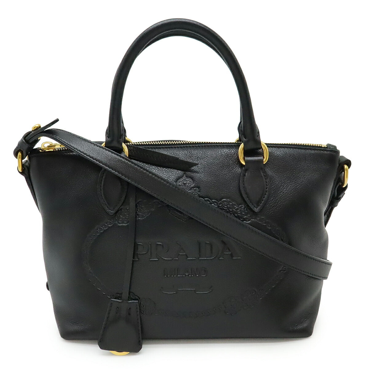 Prada 1BA104 Leather 2way Handbag