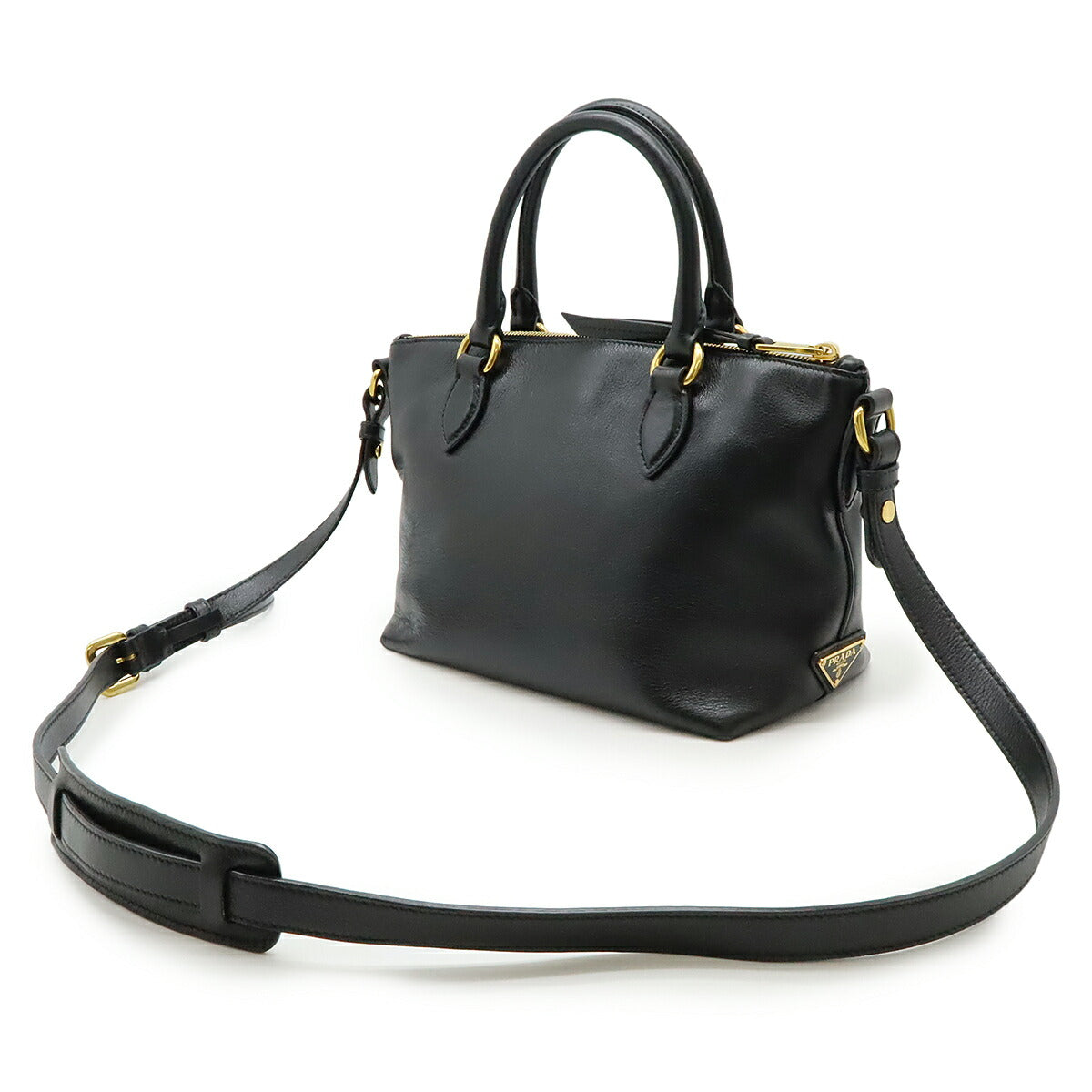 Prada 1BA104 Leather 2way Handbag