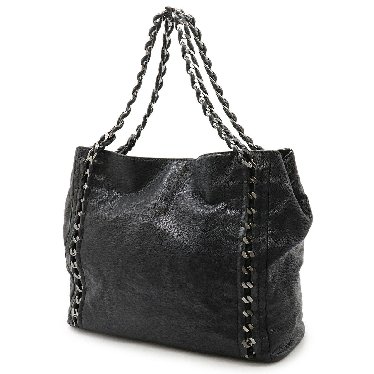 Chanel Line Caviar Leather 2way Tote Bag