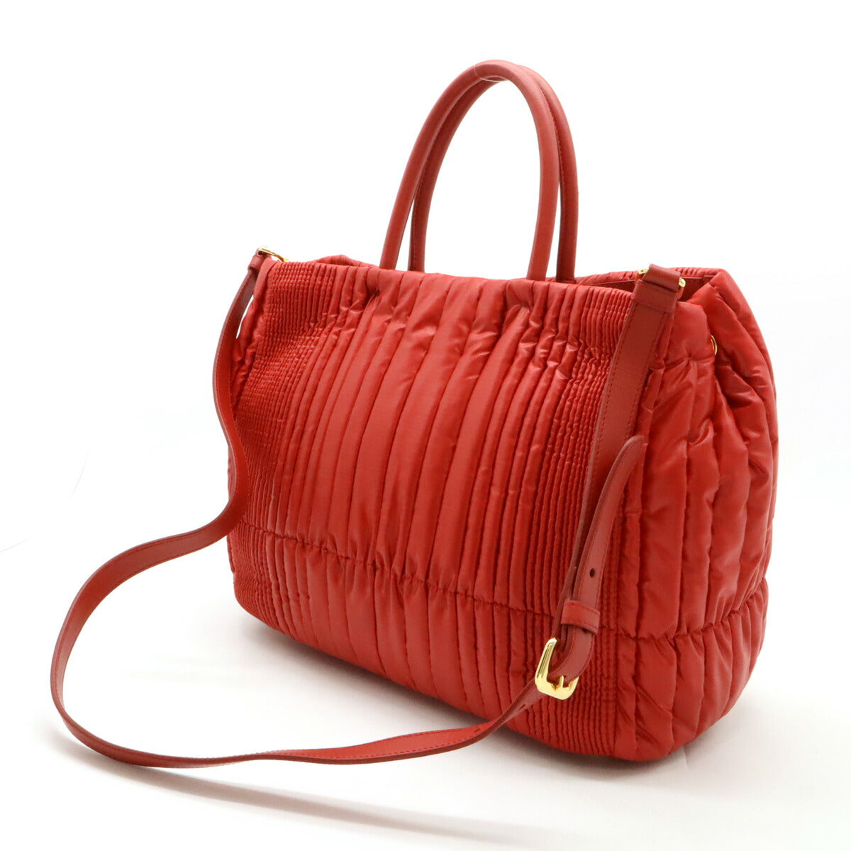 Prada Tessuto Impuntu 2way bag Nylon Leather