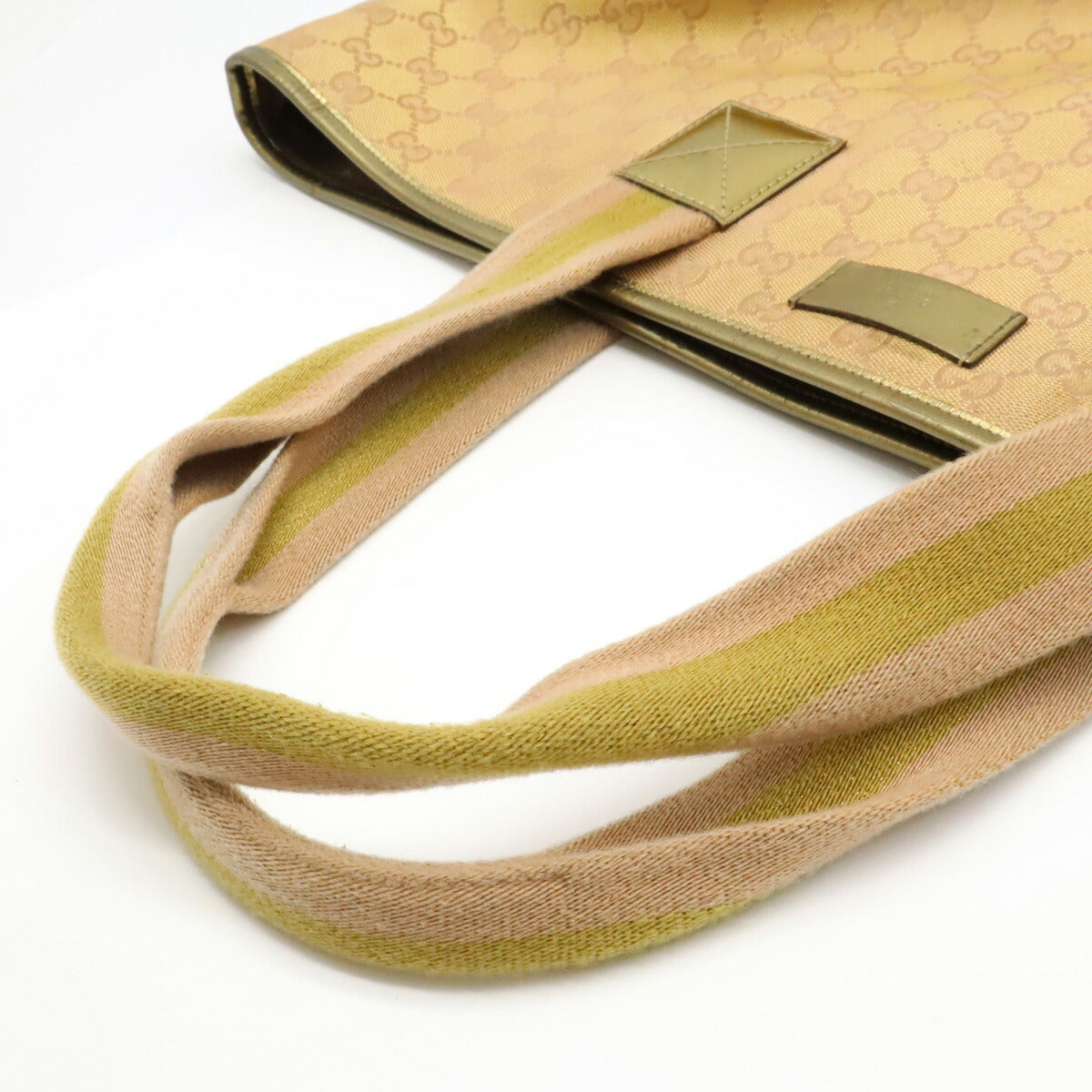 Gucci GG Canvas Metallic Leather 2way Bag