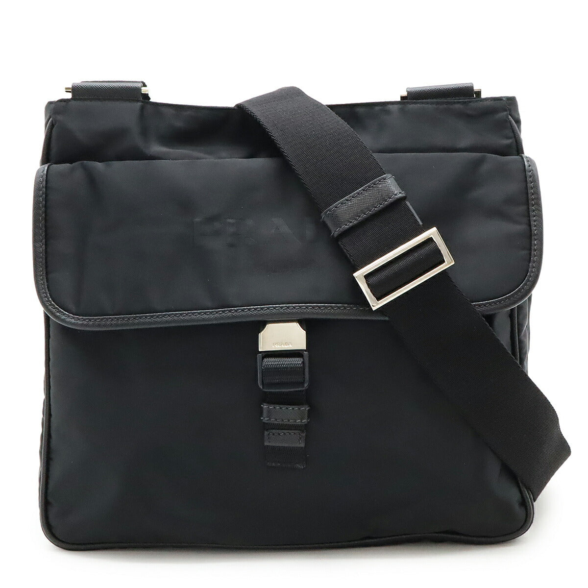 Prada Nylon Leather Shoulder Bag