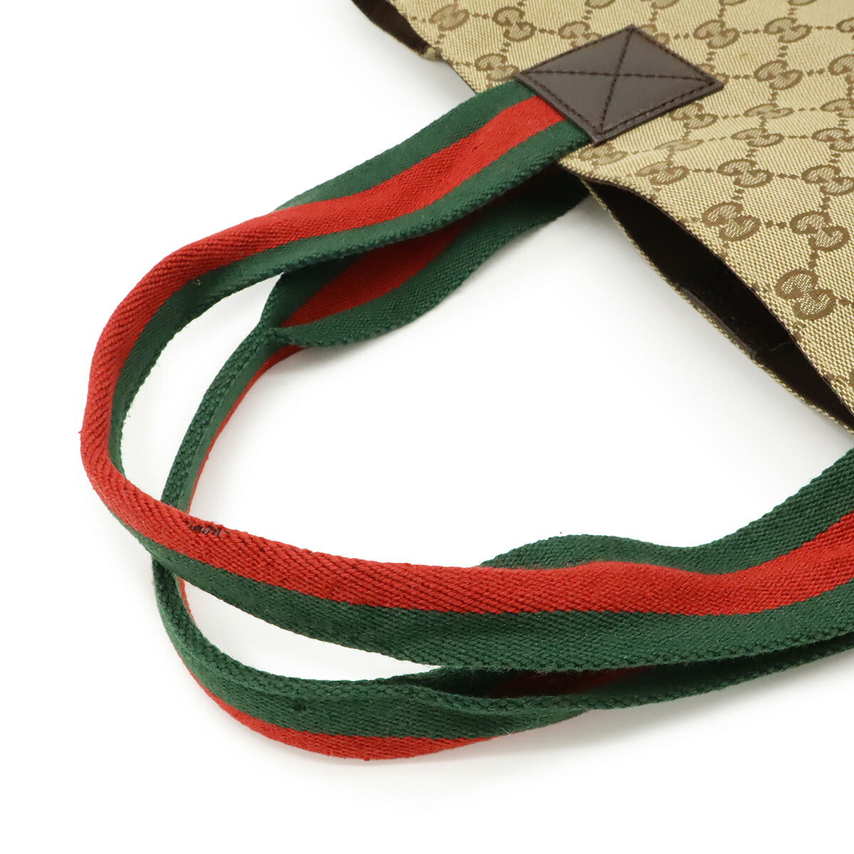 Gucci GG Canvas Leather Tote Bag