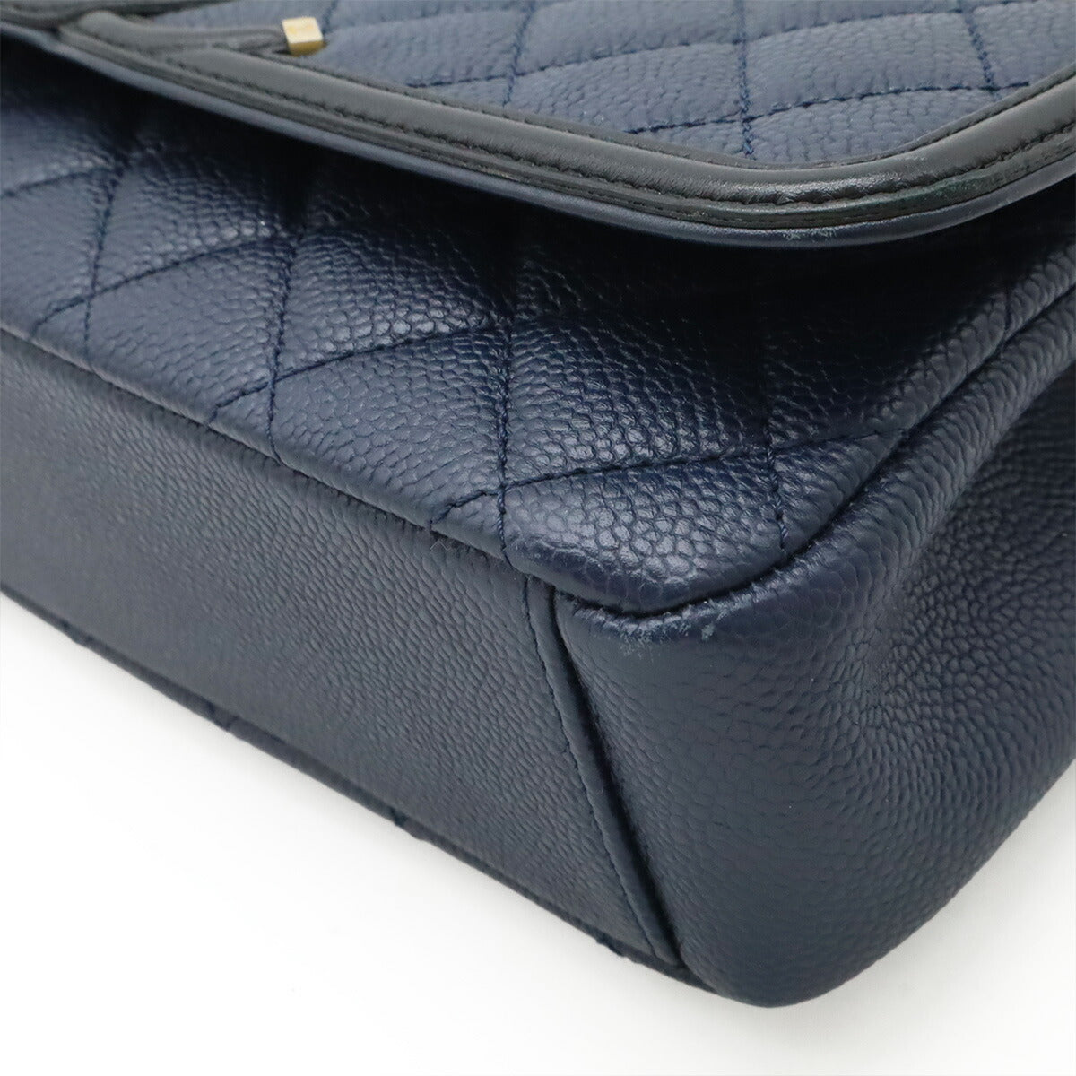 Chanel CC Filigree Caviar Leather Chain Shoulder Bag
