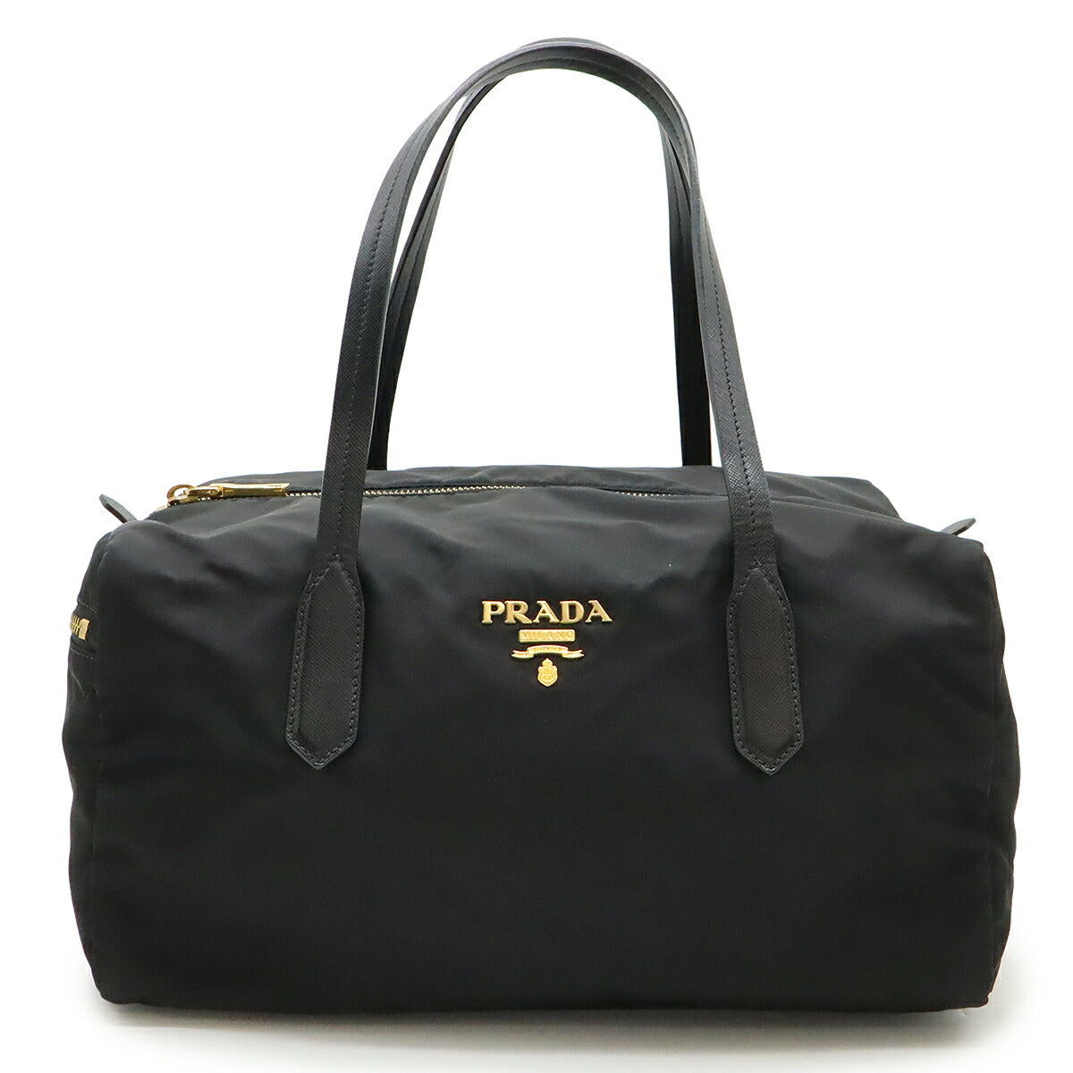 Prada Nylon Leather Boston Bag