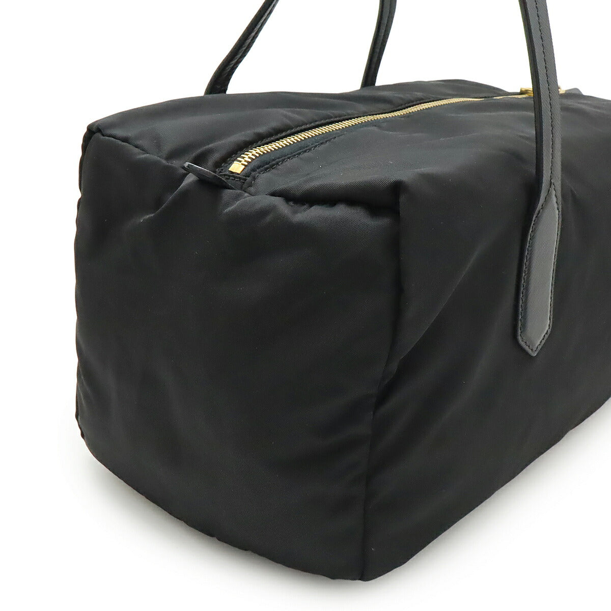 Prada Nylon Leather Boston Bag