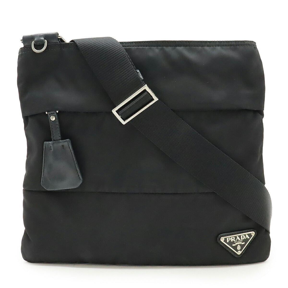 Prada BT0741 Nylon Leather Shoulder Bag