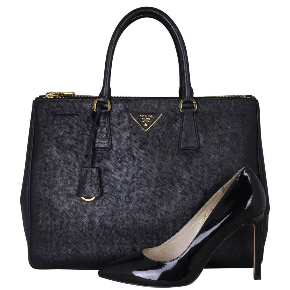 Prada Saffiano Lux Galleria Double Zip Tote Large