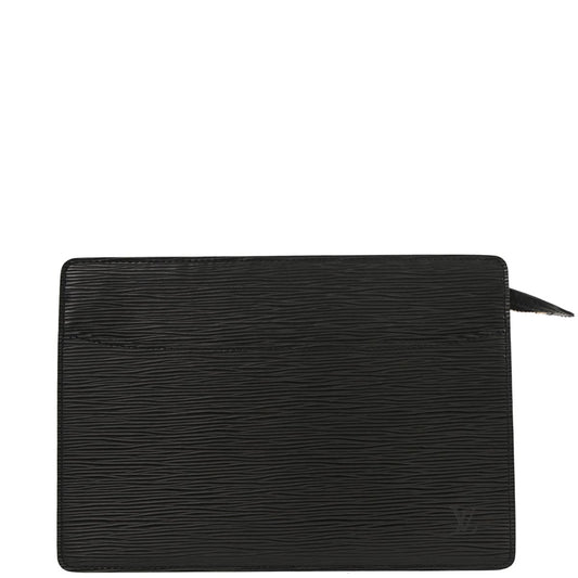 Louis Vuitton 2004 Black Epi Pochette Homme Clutch Bag M52522