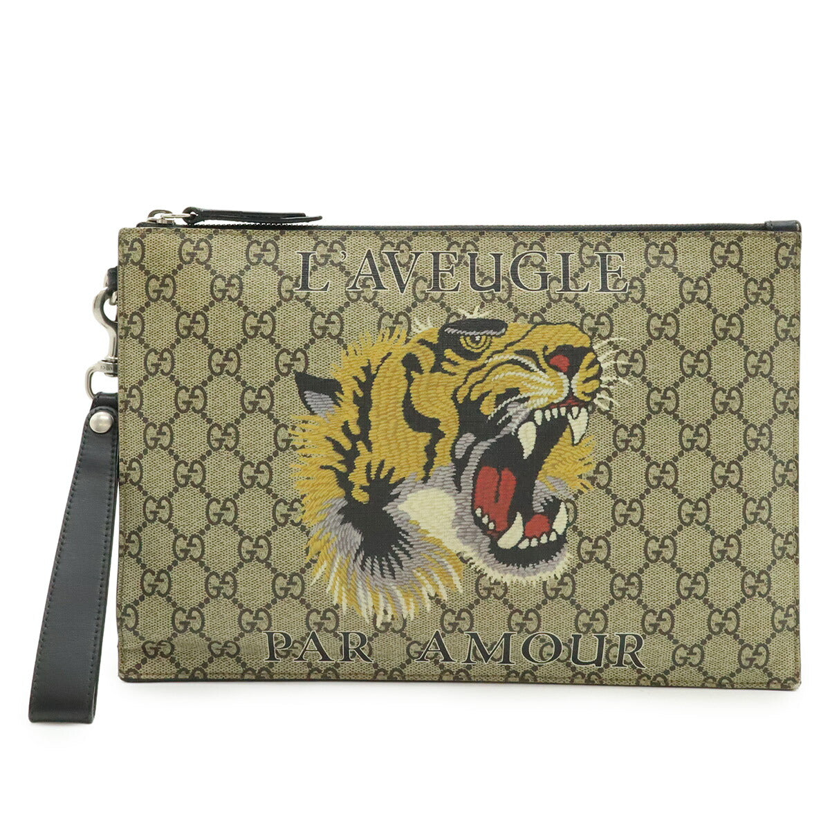 Gucci GG Supreme PVC Clutch Bag