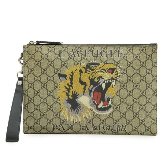 Gucci GG Supreme PVC Clutch Bag