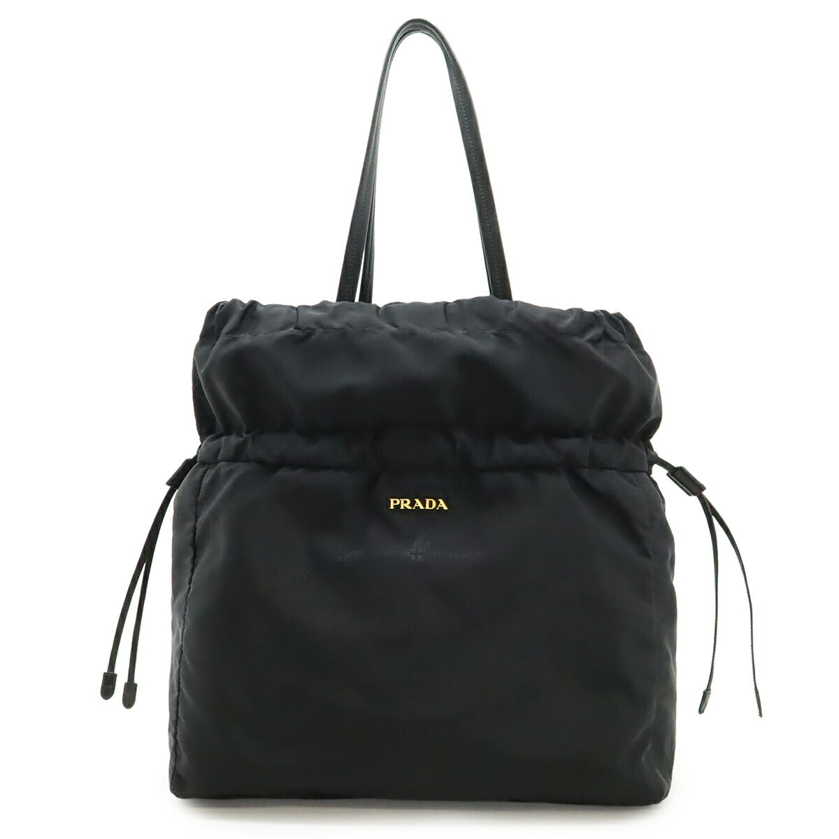 Prada Logo Jacquard Nylon Leather 2way Bag
