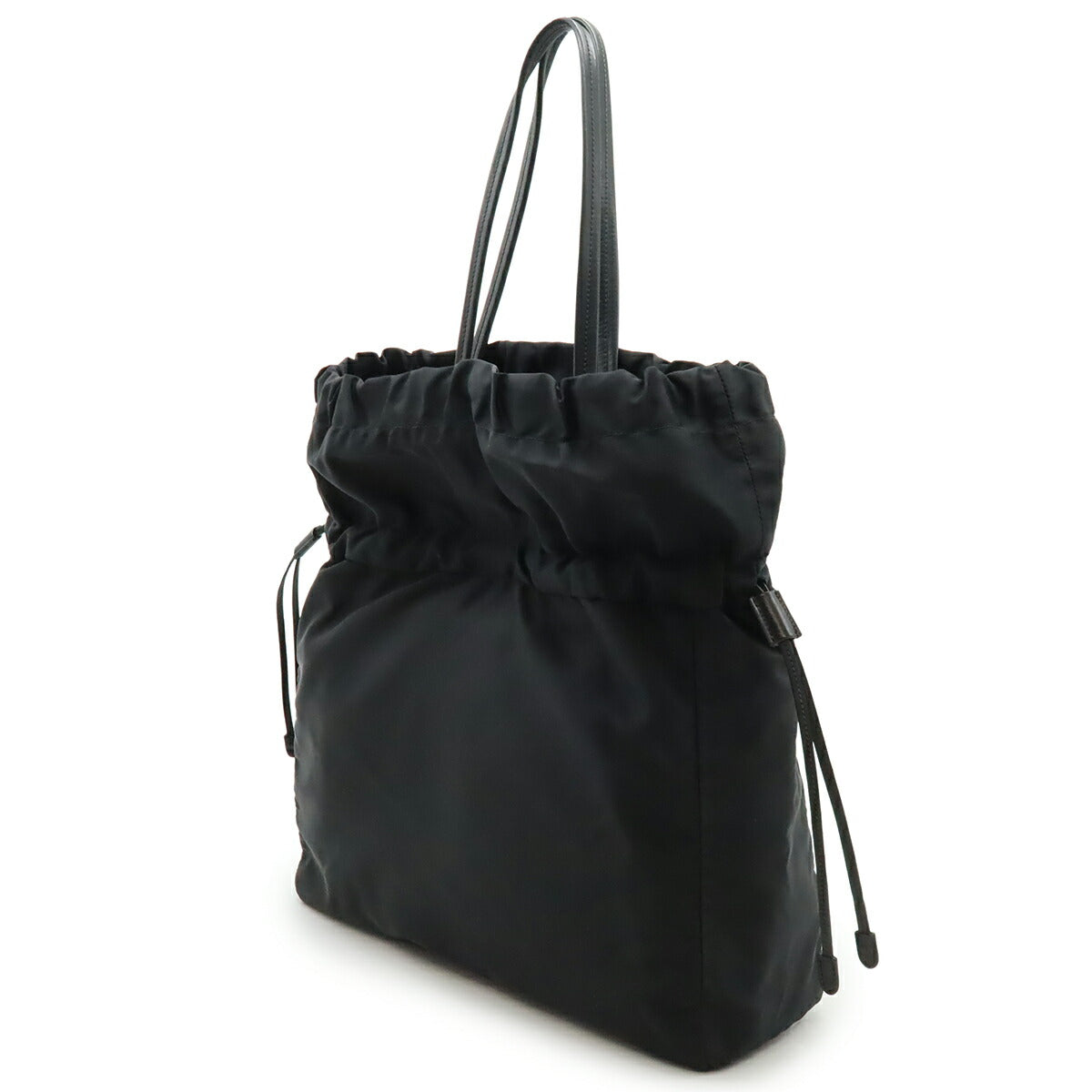 Prada Logo Jacquard Nylon Leather 2way Bag