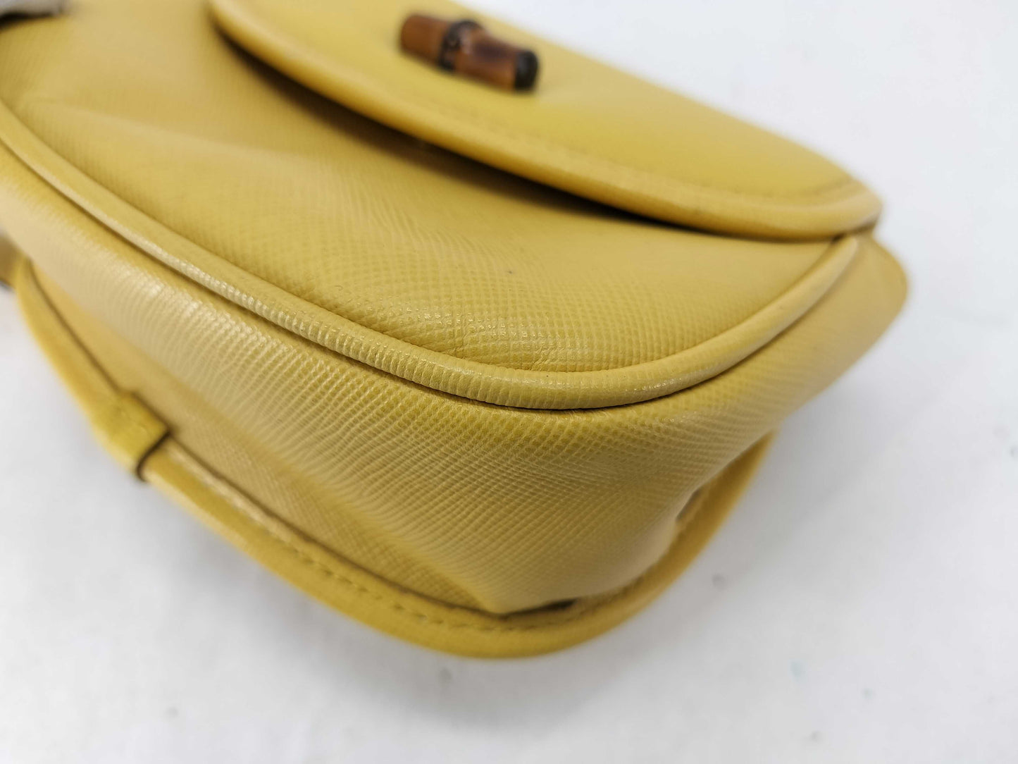 Gucci Bamboo 1947 Shoulder Bag Leather Brown Leather Clutche & Pouche Bag ( )
