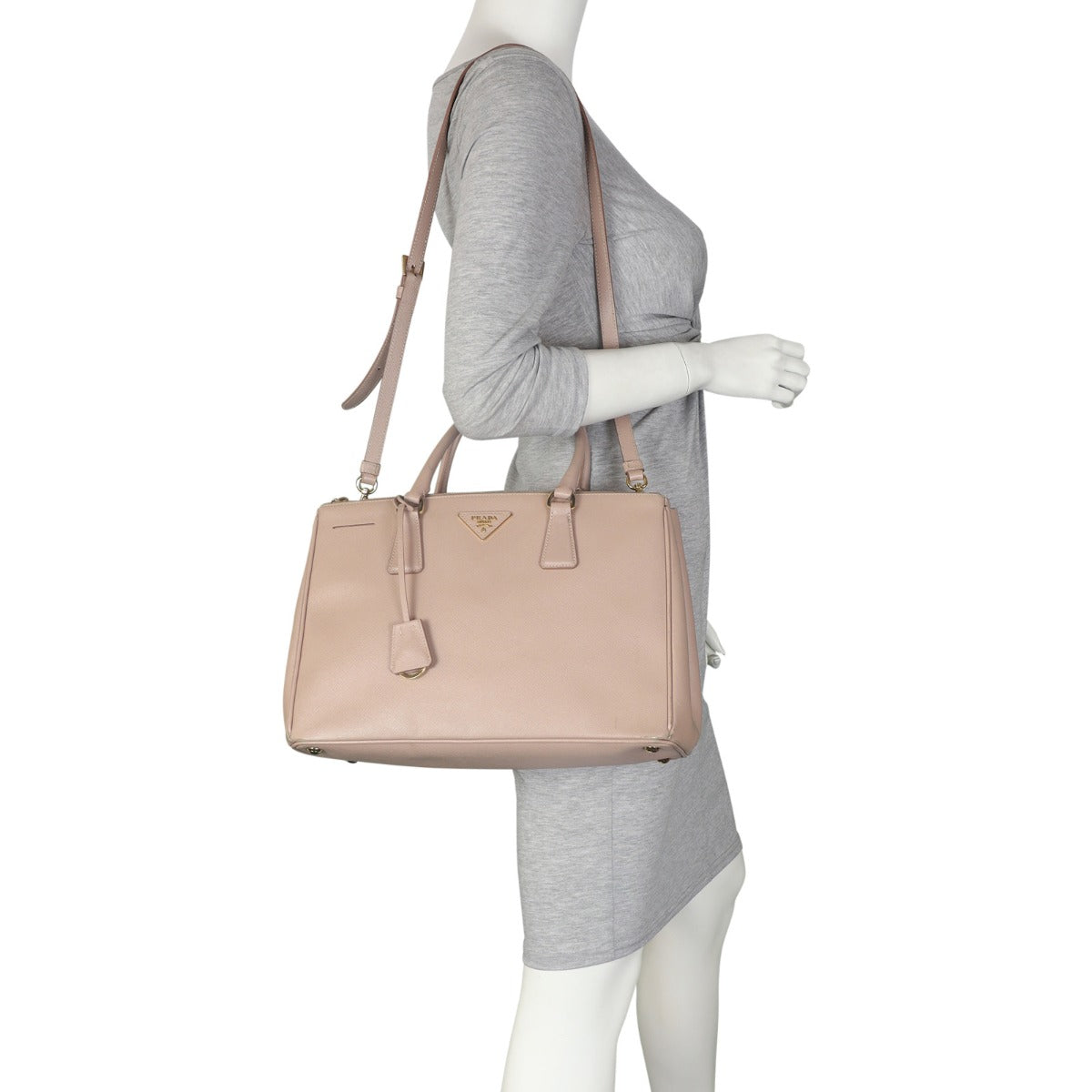 Prada Saffiano Lux Galleria Double Zip Tote Medium