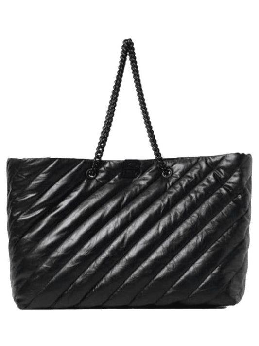 Luxury Balenciaga Trending 2026 Crush Large Quilted Carry All Tote Bag Black