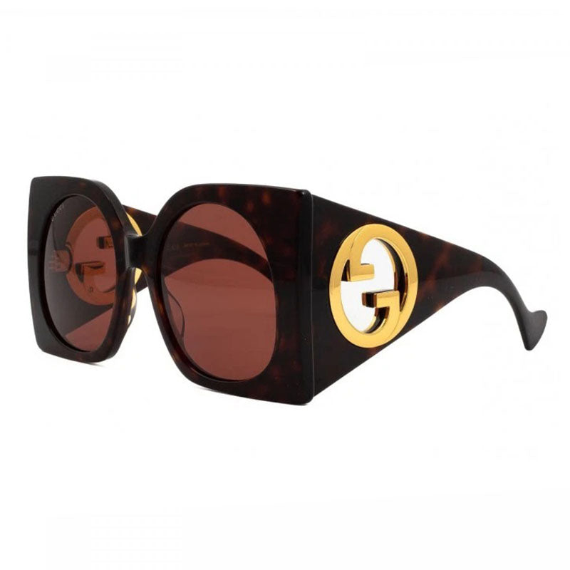 Gucci Sunglasses Square Full Rim, Black Frame and Grey Lens GG1254S001