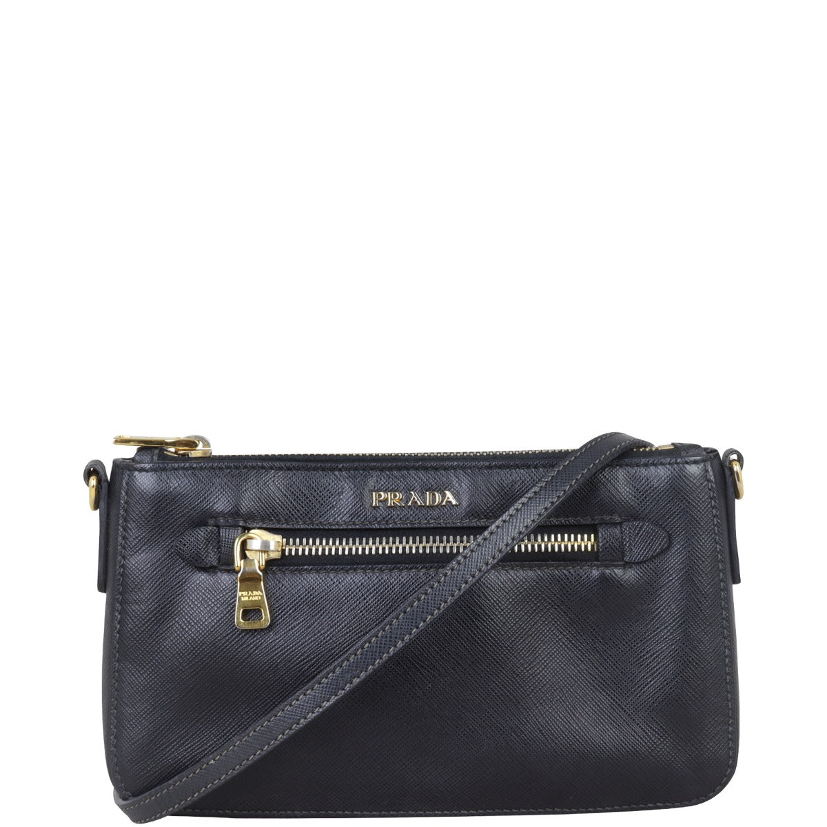 Prada Saffiano Zip Crossbody Bag