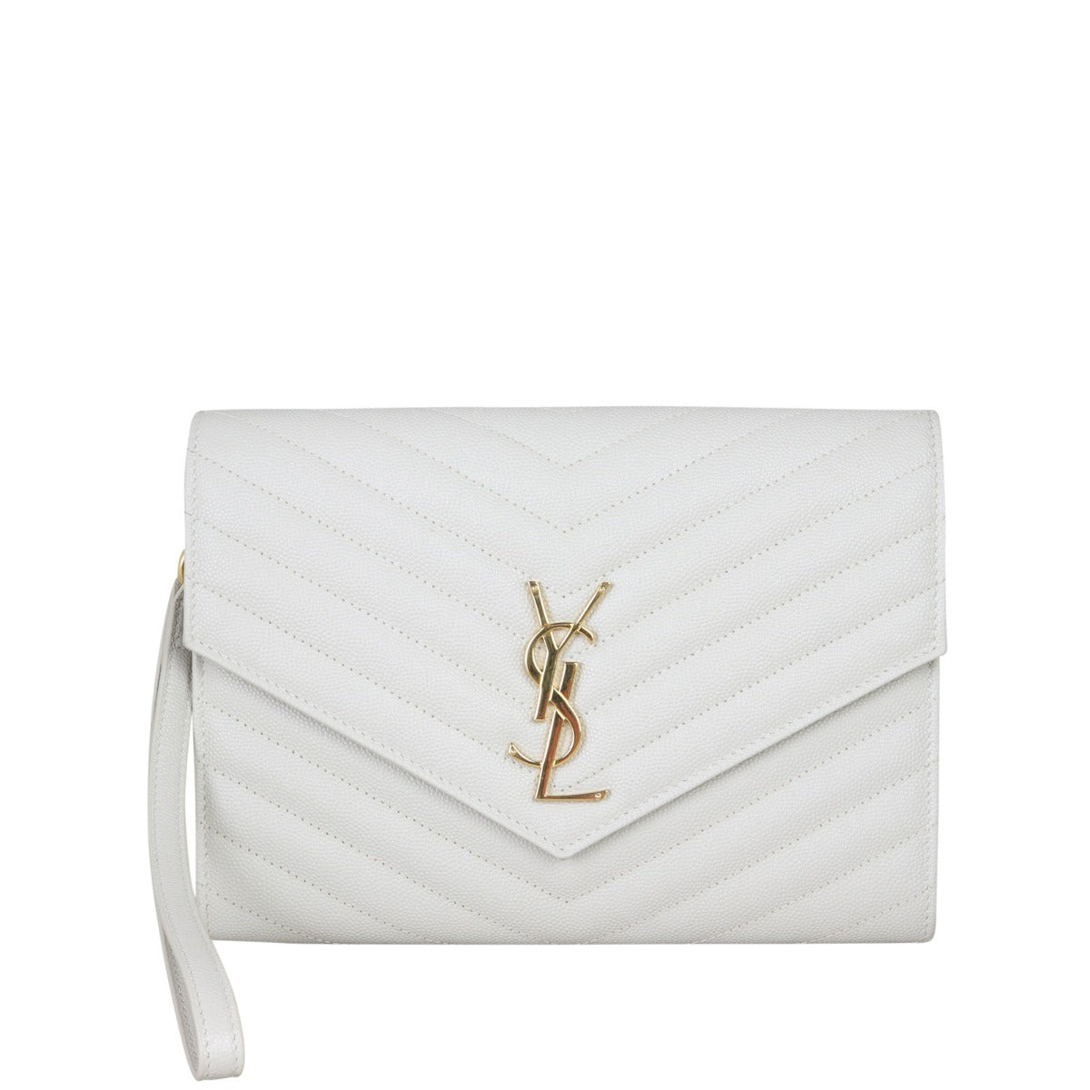 Saint Laurent Cassandre Flap Wristlet Pouch