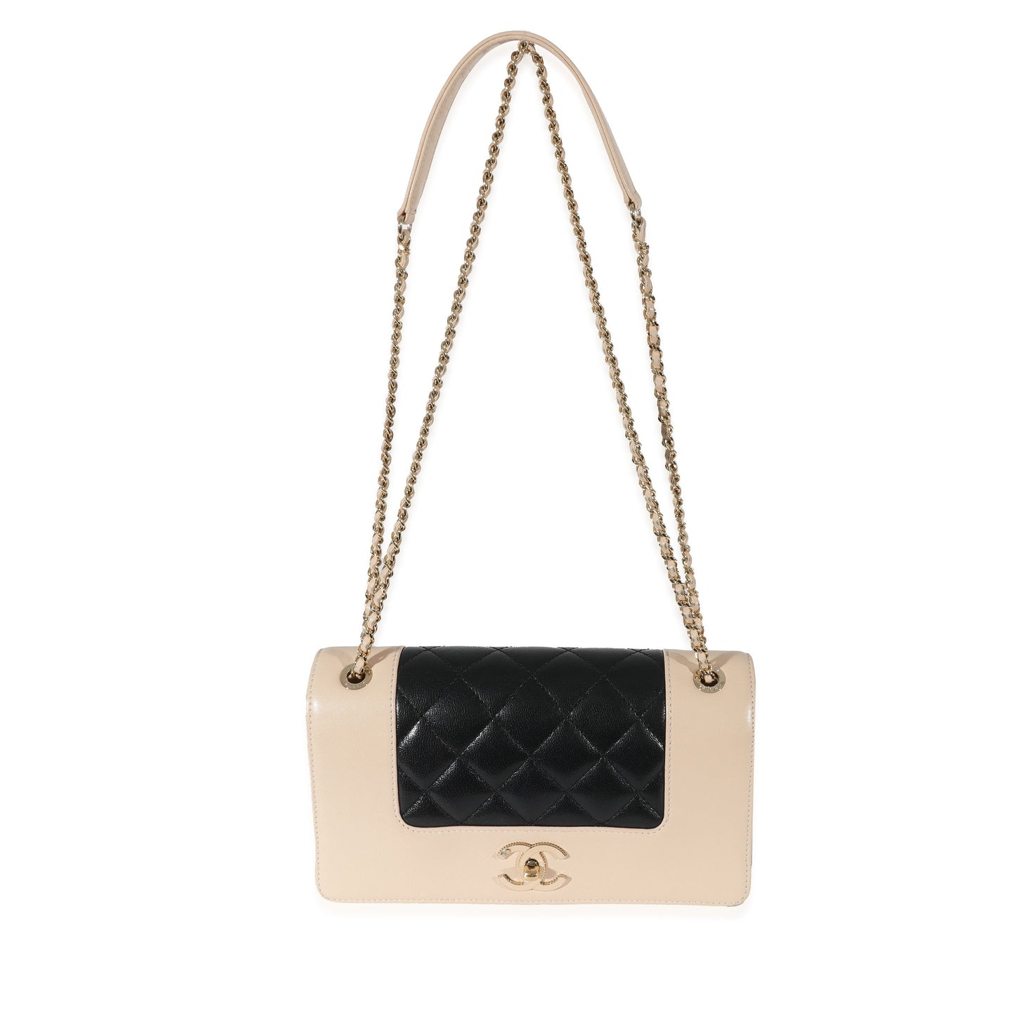 Chanel Bicolor Sheepskin Mademoiselle   Flap Bag