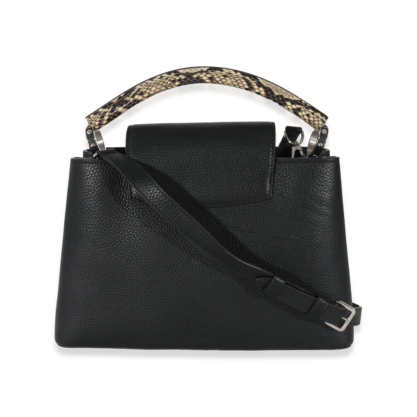 Louis Vuitton  Black Taurillon Python Capucines PM