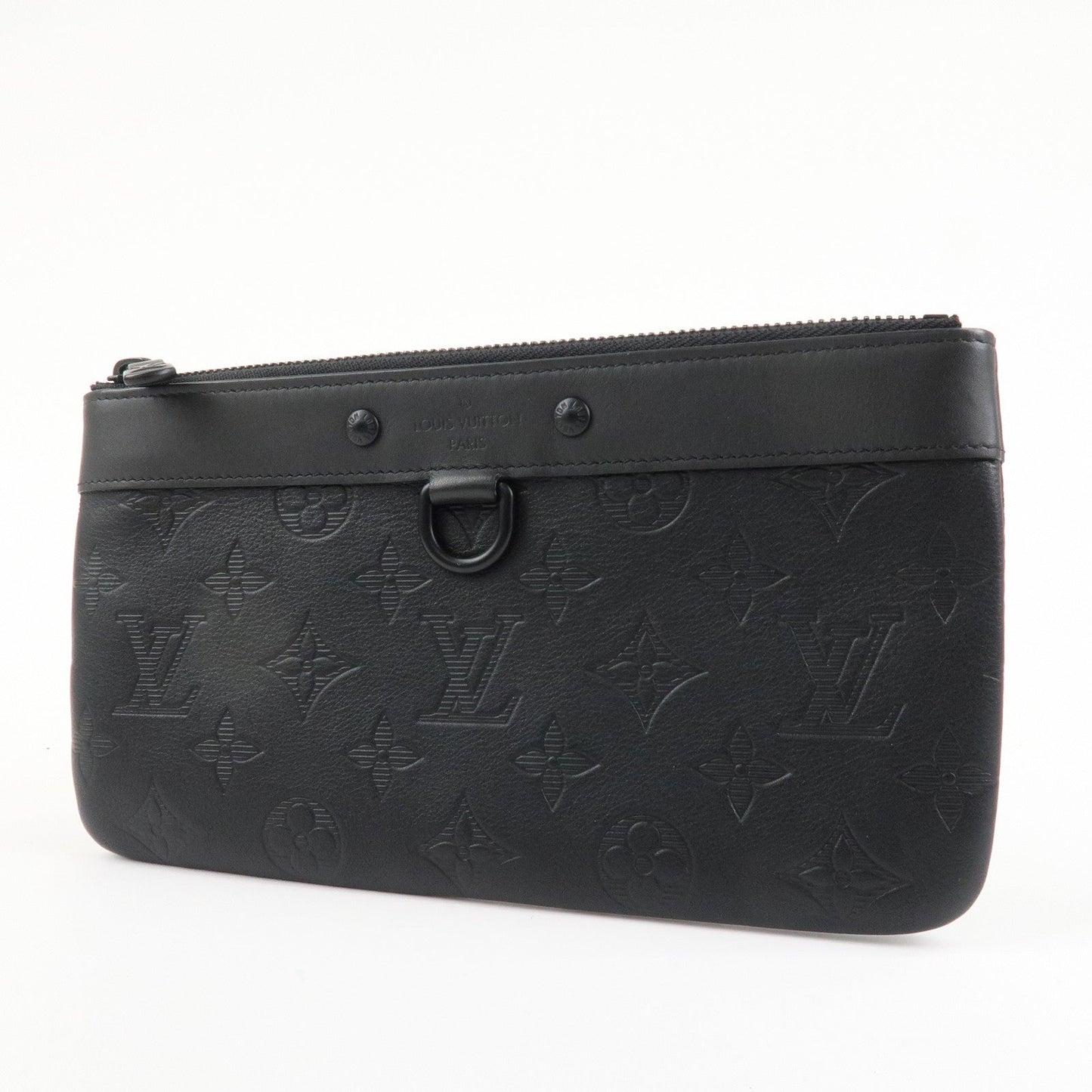 Louis Vuitton Monogram Shadow Pochette Discovery PM Black M44335
