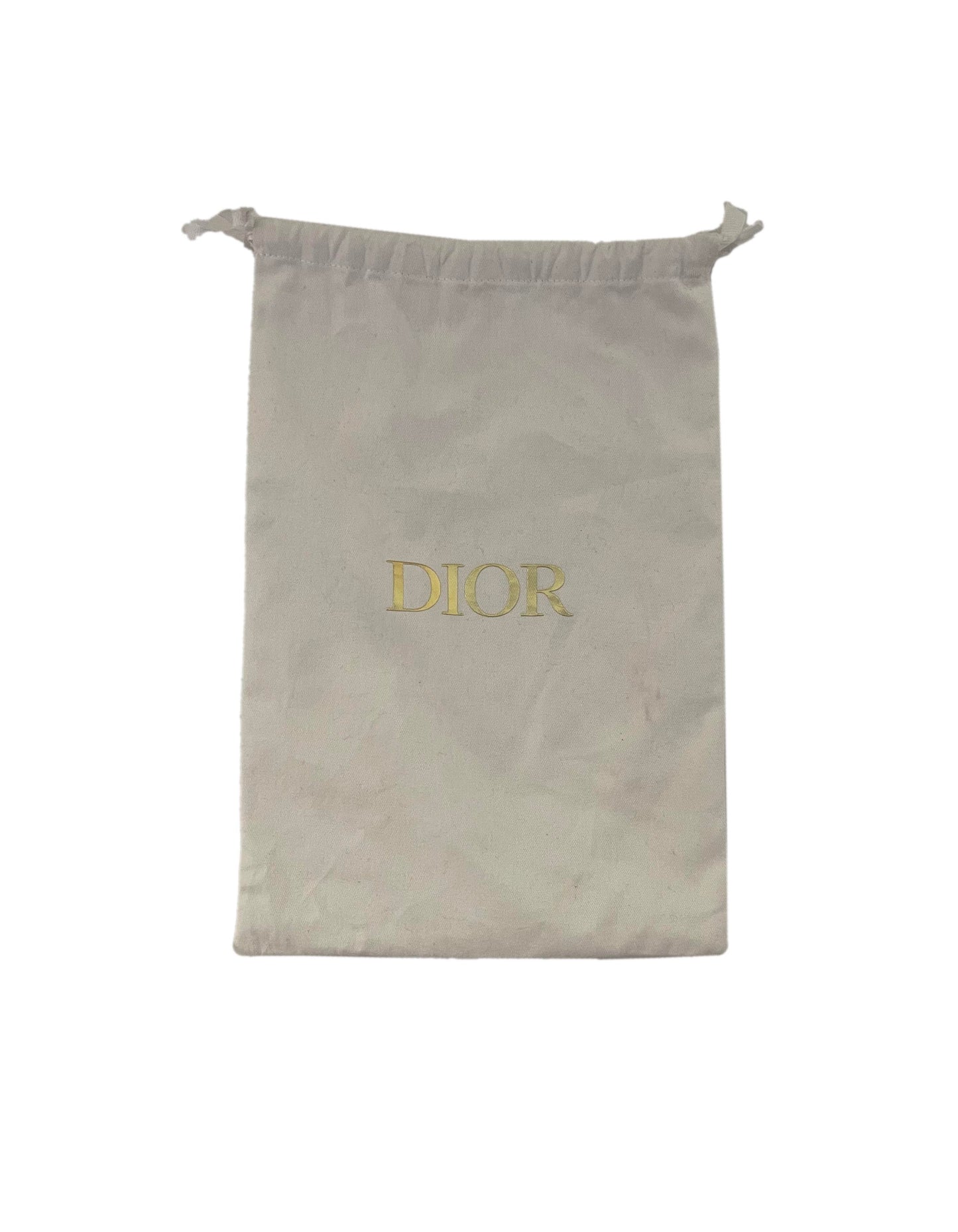 Dior White Grained Calfskin Leather Mini Saddle Bag