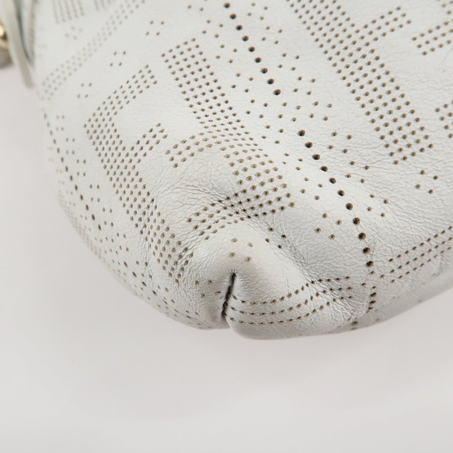 FENDI Zucca Leather Shoulder Bag Hand Bag White 8BR445