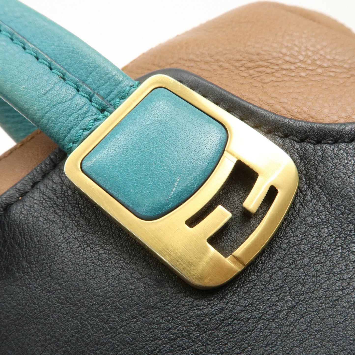 FENDI Cameleon Leather 2WAY Bag Black Brown Blue Red 8BL110