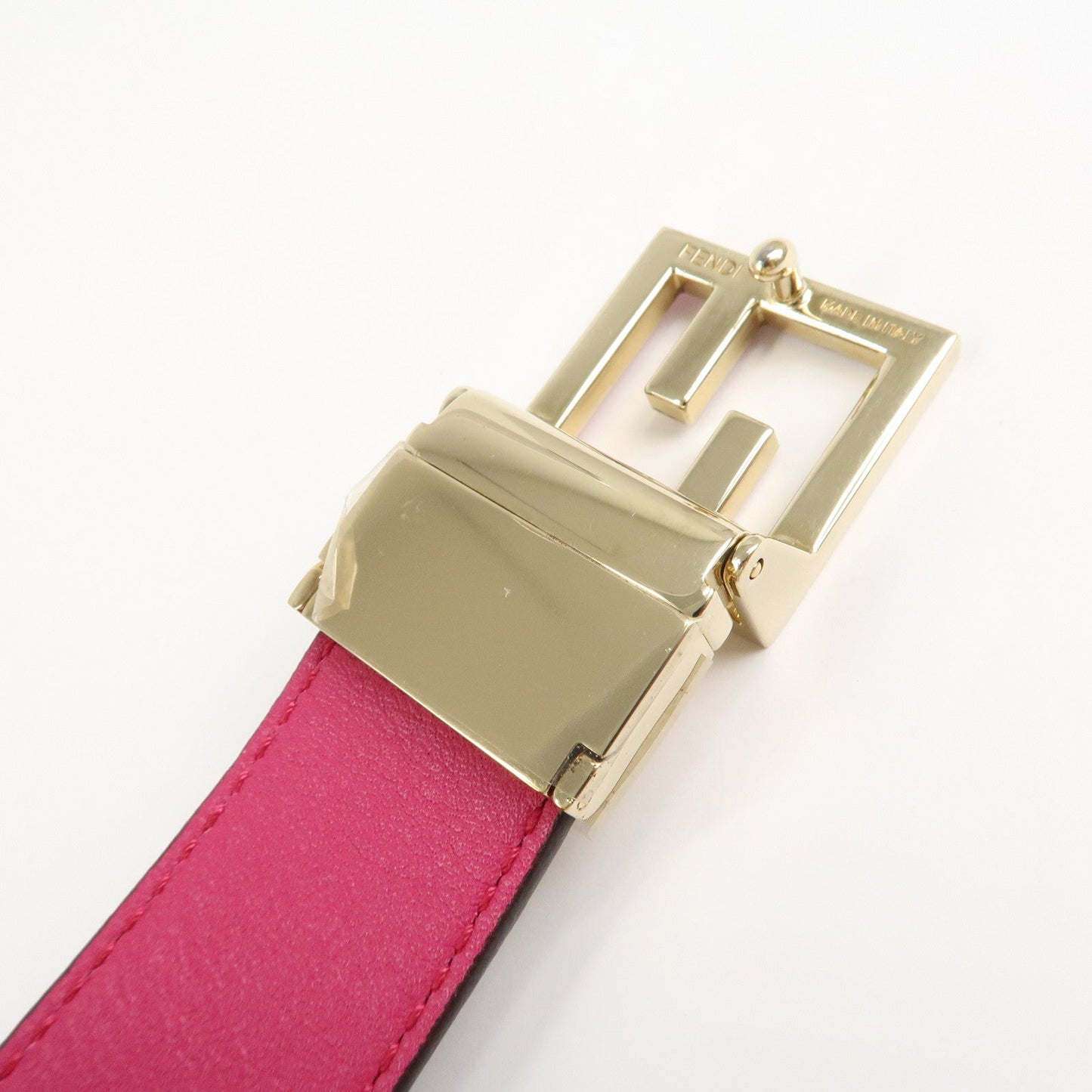 FENDI Zucchino PVC FF Logo Belt Multi Color