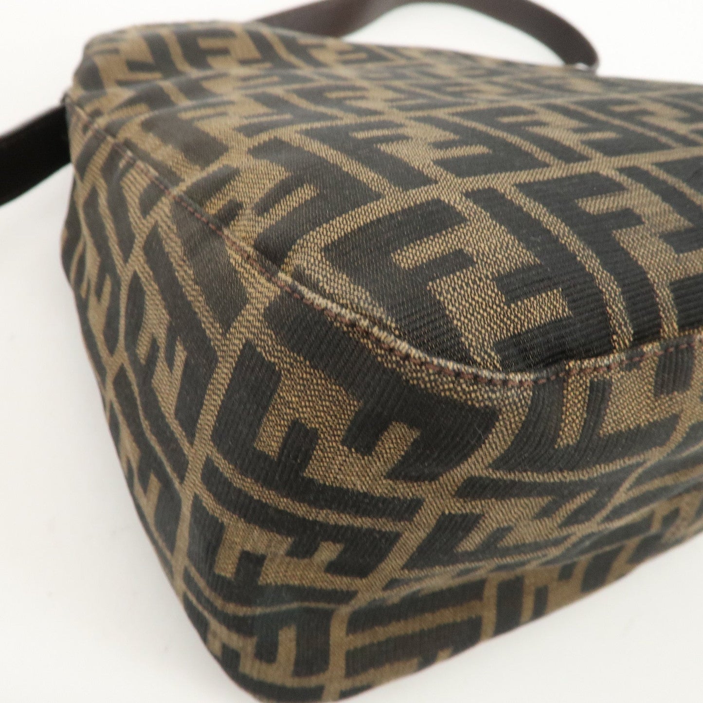 FENDI Zucca Canvas Leather Shoulder Bag Hand Bag 26423 F/S