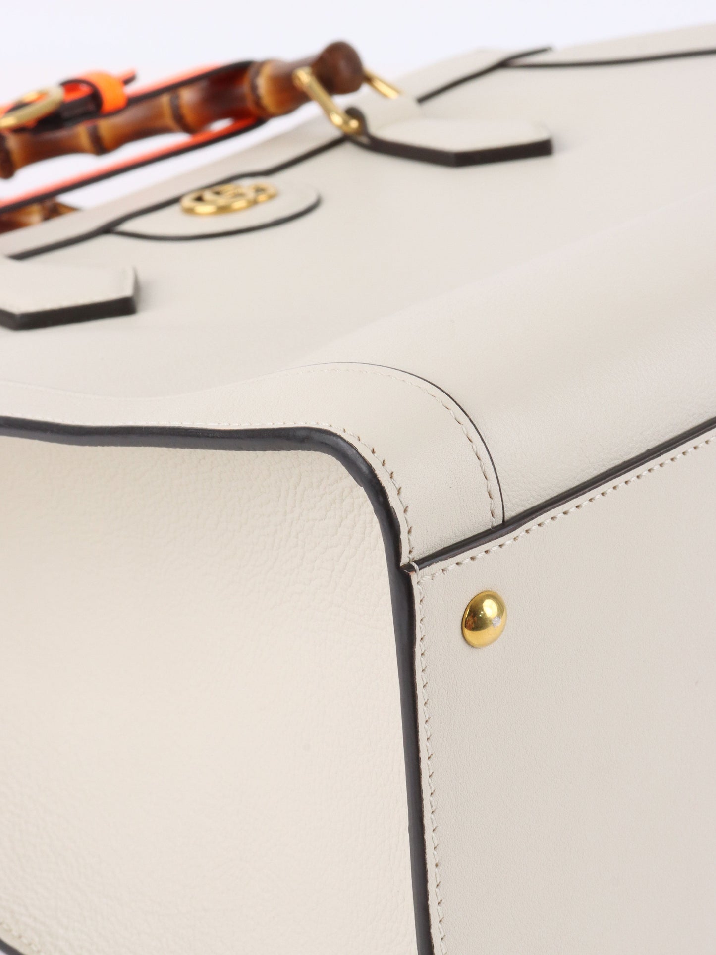 Gucci White Diana Large Tote Bag