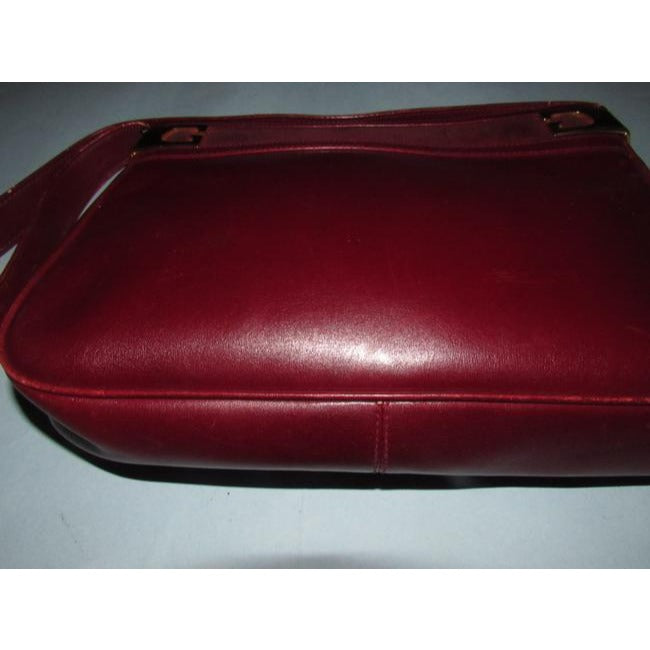 Gucci Vintage Pursesdesigner Purses Burgundy With Gold Accents Leather Hobo Bag