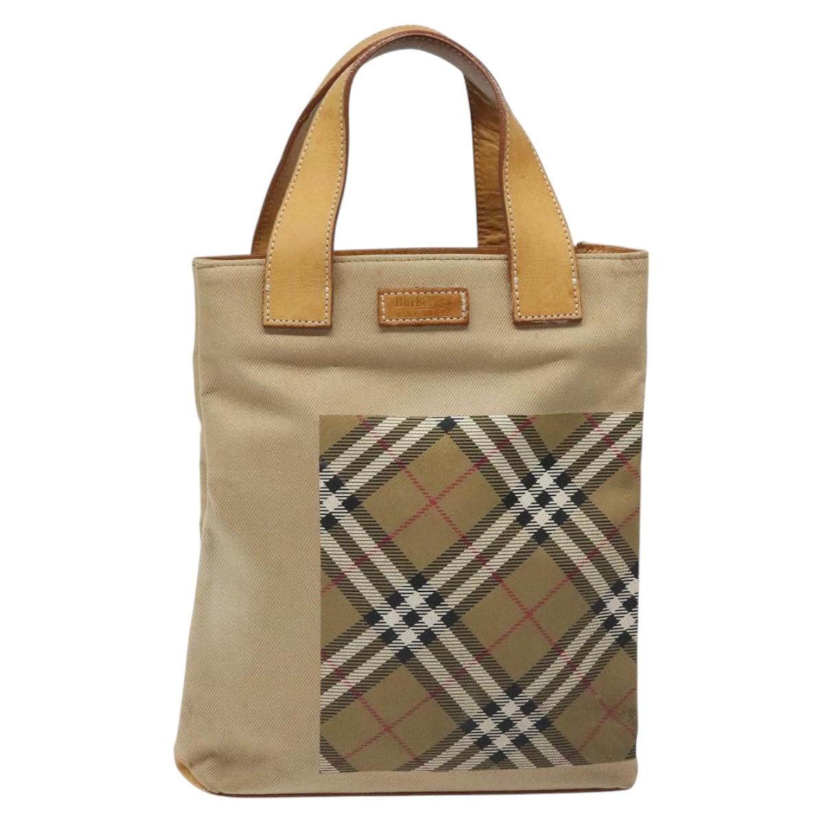 Burberry Nova Check Brown Canvas Handbag ( )