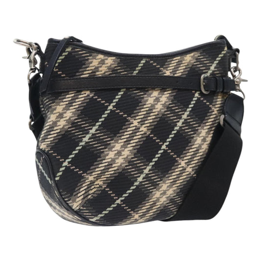 Burberry Nova Check Black Canvas Shoulder Bag ( )