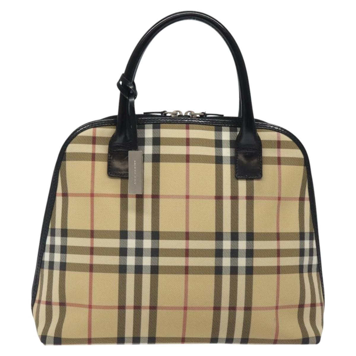 Burberry Nova Check Beige Canvas Handbag ( )