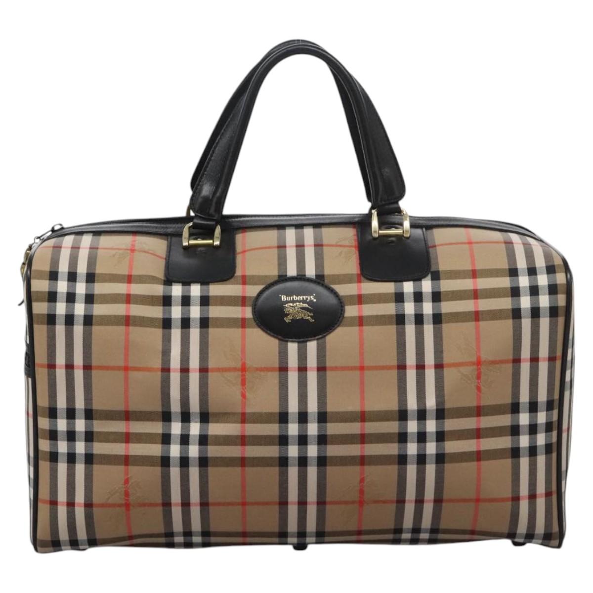 Burberry Nova Check Beige Canvas Travel Bag ( )