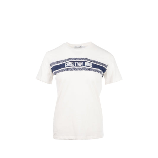 Dior size dioriviera T-Shirt Cotton white / navy