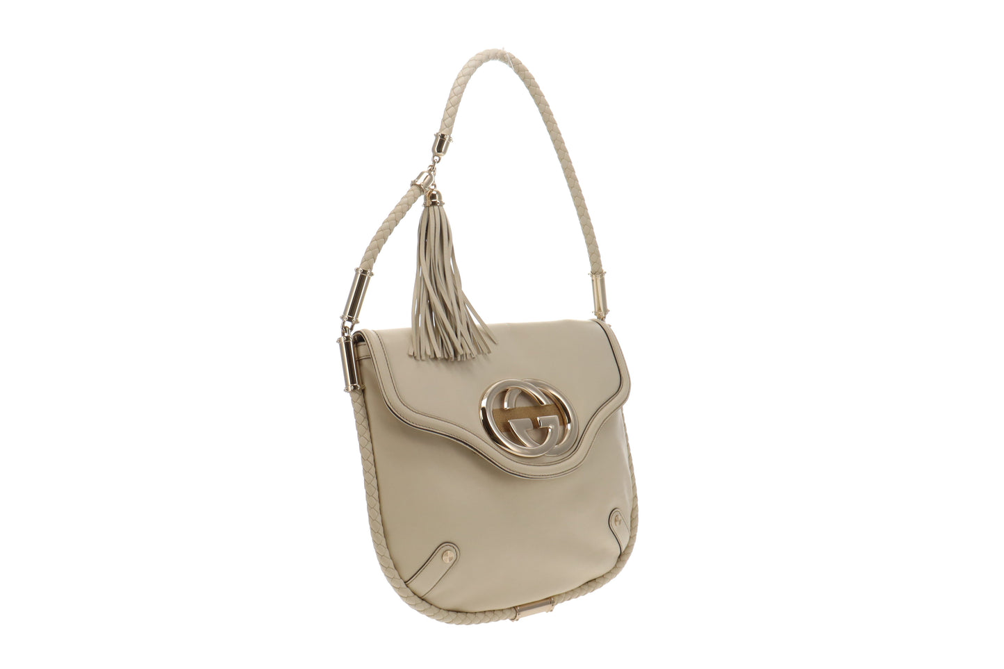 Gucci Cream Leather Shoulder Bag