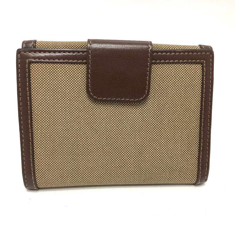 PRADA Trifold wallet 1MH523 Jacquard Brown ribbon logo Women