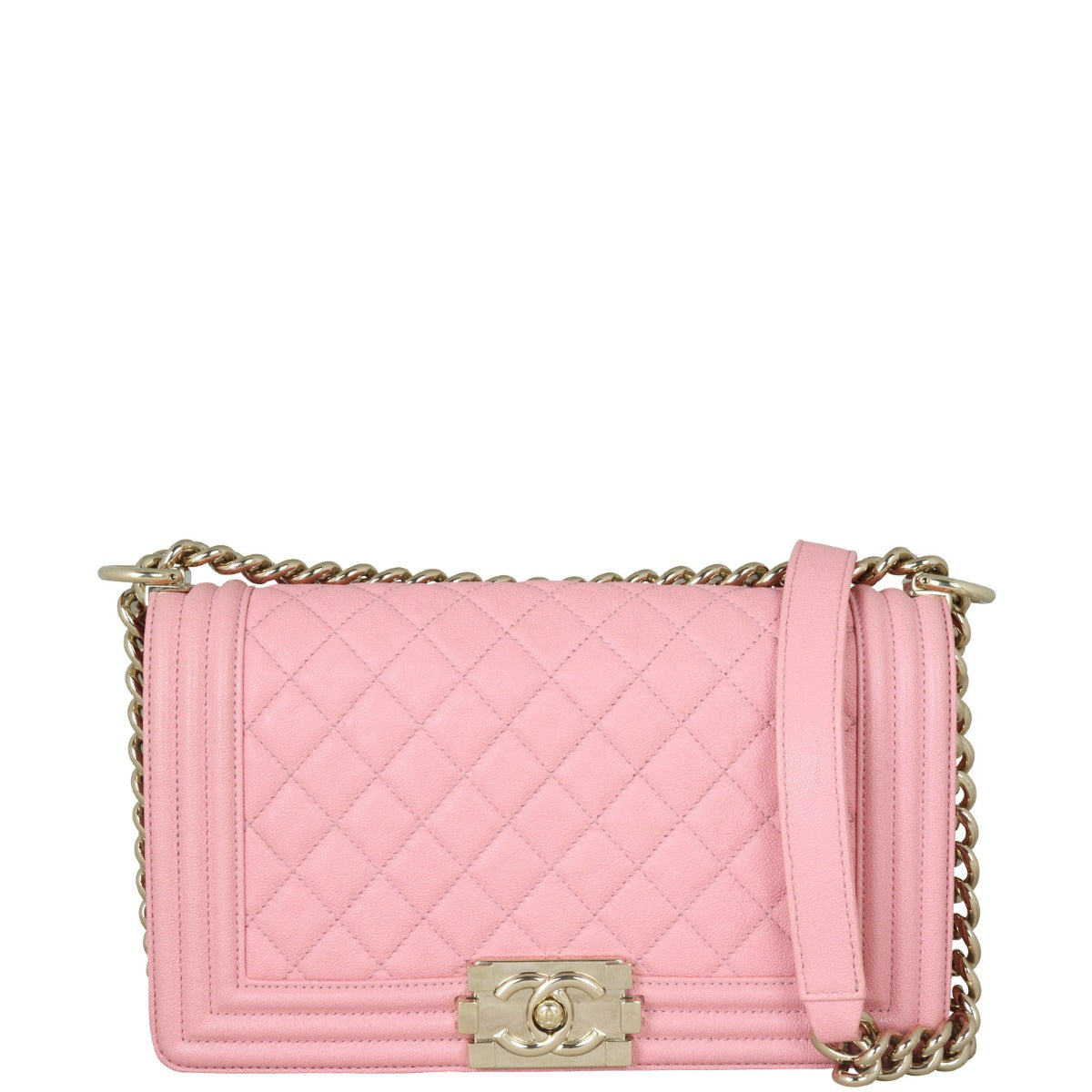 Chanel Boy Old Medium | Pink Caviar