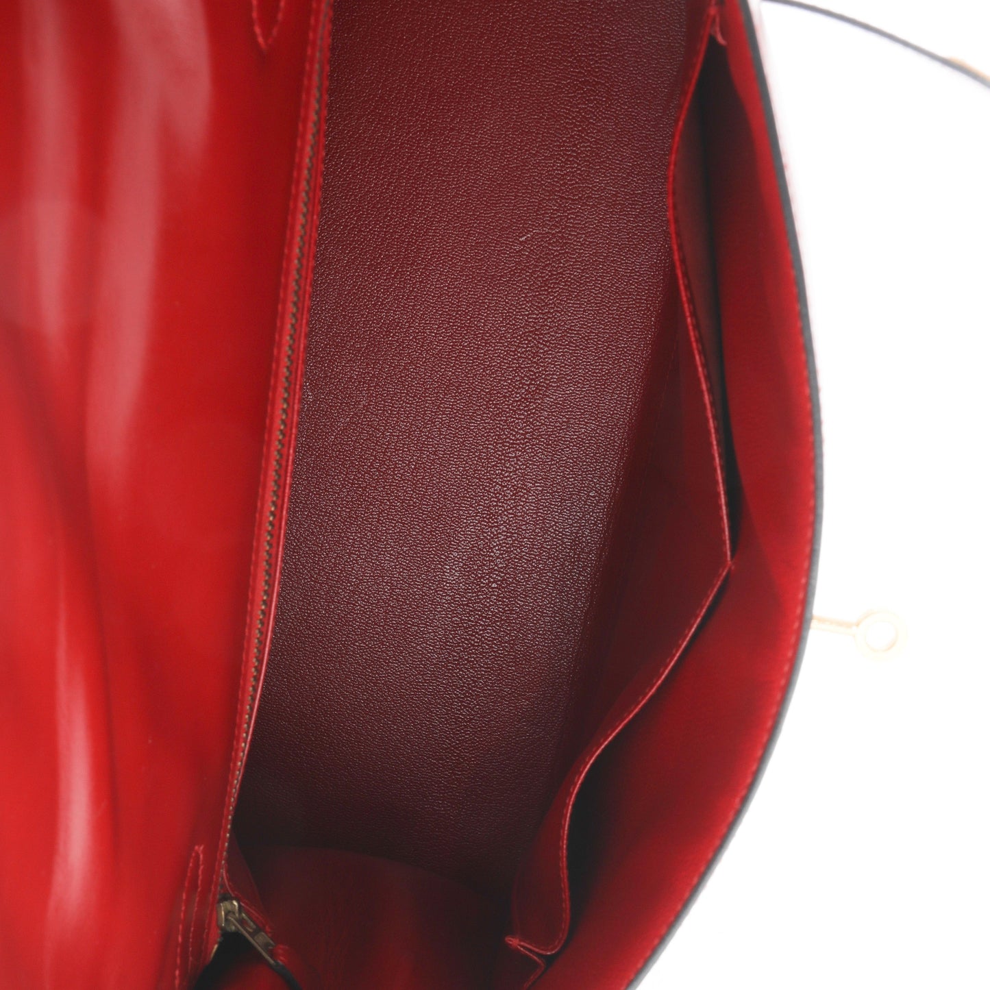 Hermes Kelly 32  Rouge Box Natural Toile Sellier