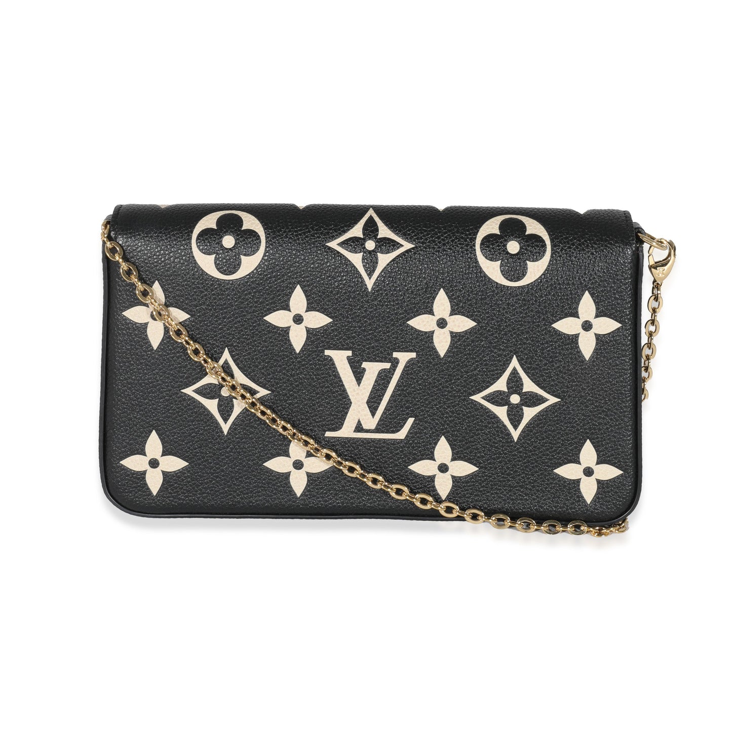 Louis Vuitton Black Beige Monogram Empreinte Félicie Pochette
